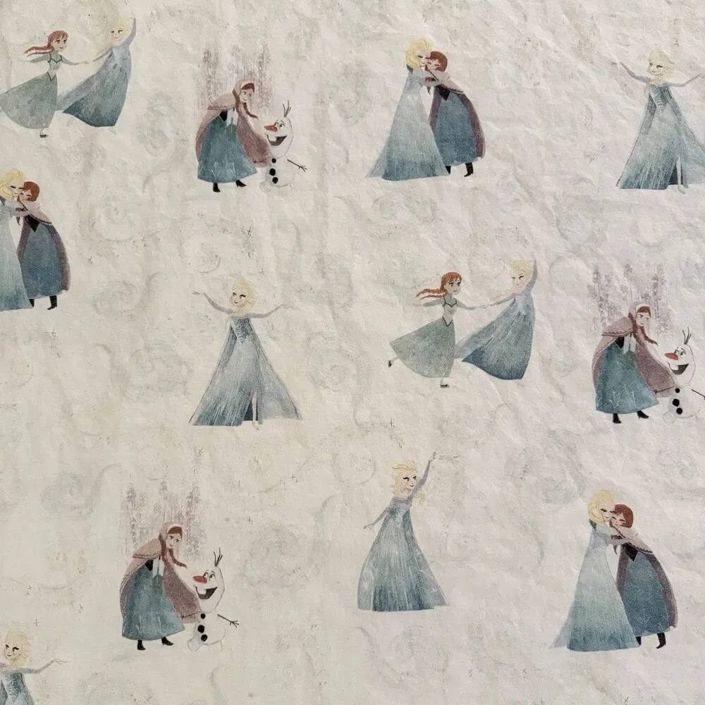 Pottery Barn Kids Disney Frozen Full Queen Flat Sheet Organic Cotton Elsa Anna